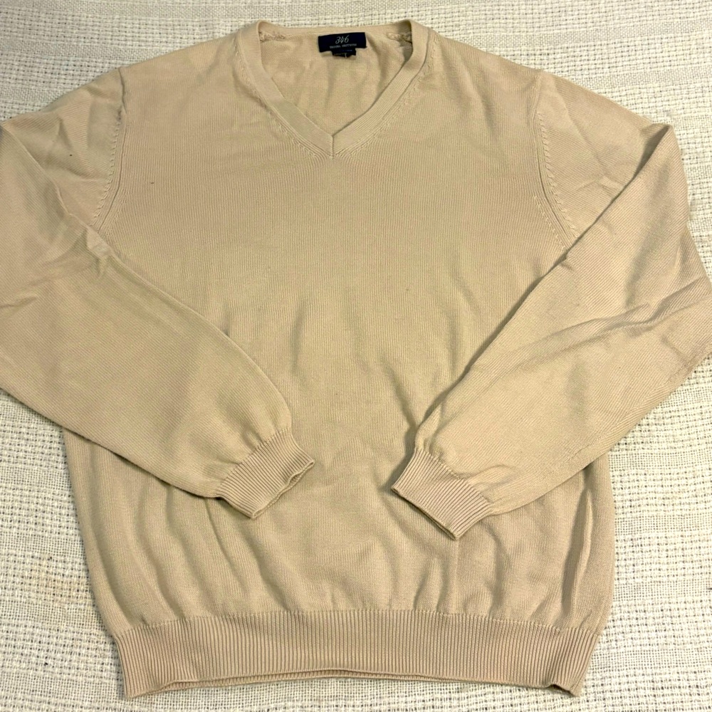 Beige/ cream v-neck sweater